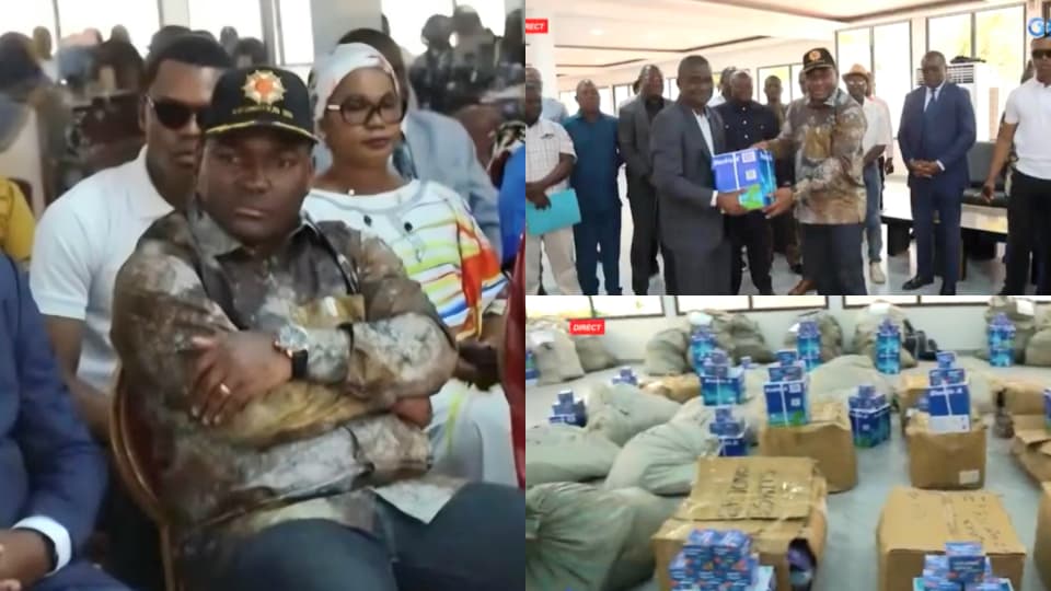 Solidarité agissante dans la Nyanga : Ulrich Manfoumbi Manfoumbi vole au secours des écoliers démunis avec une importante dotation de 3 000 kits scolaires