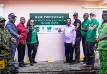 Gabon: dans le Woleu-Ntem le Ministre des Eaux et Forêts Maurice Ntossui Allogo inaugure la Base Provinciale d’Atténuation du Conflit Homme-Faune